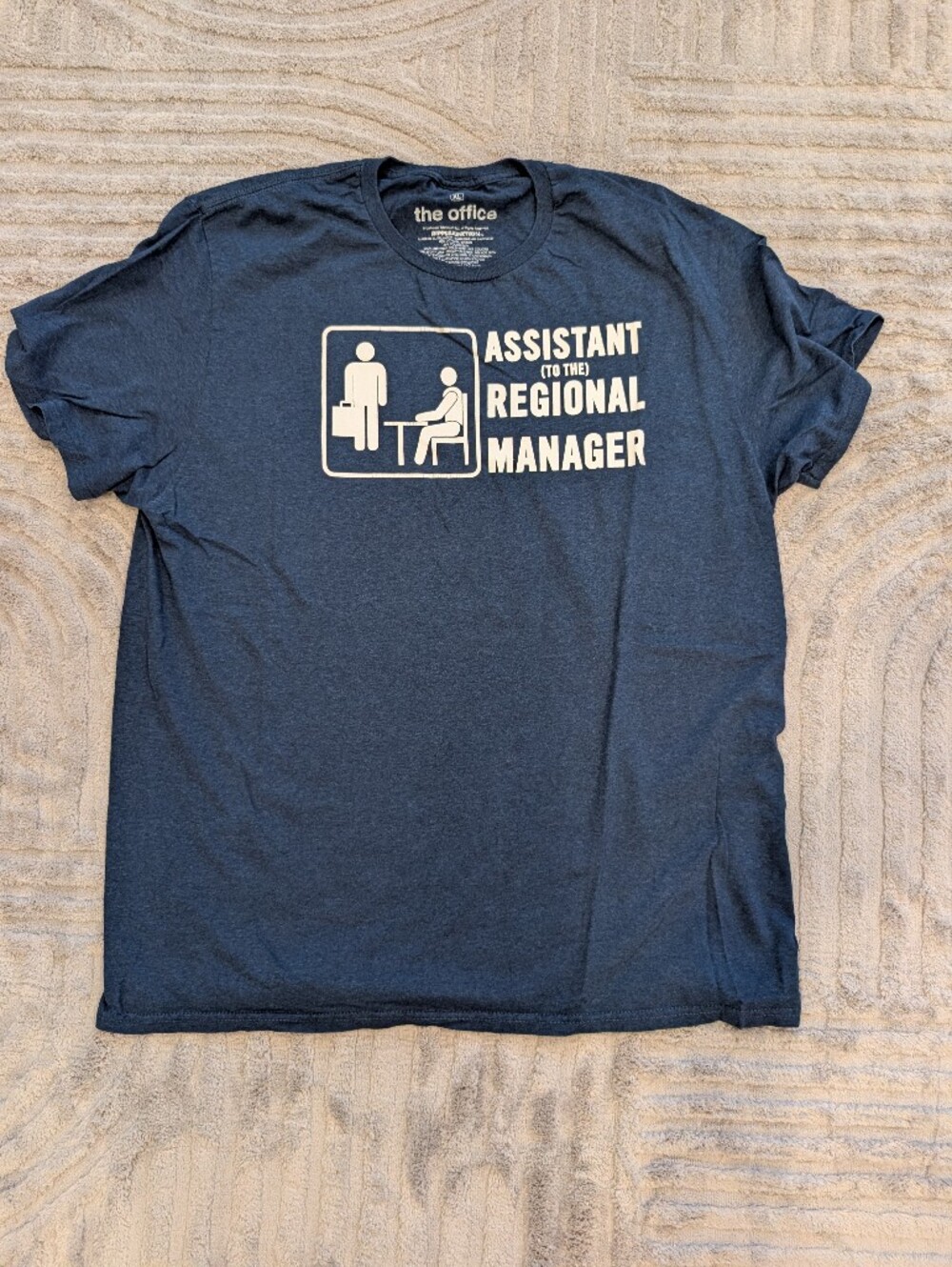 The Office Assistant to the Regional Manager Men's XL Blue Graphic T-Shirt